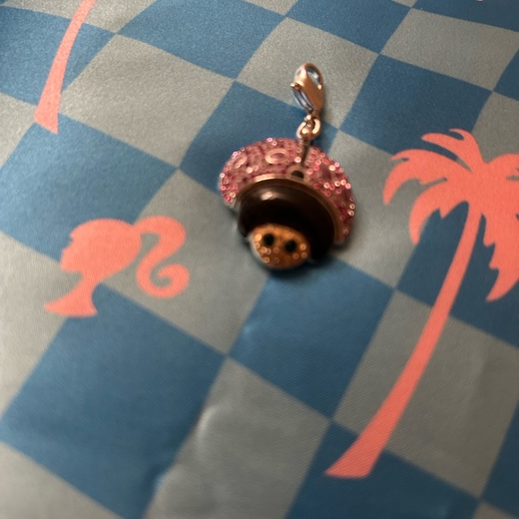 Swarovski Pink Ladybug Charm 1” - Picture 1 of 2